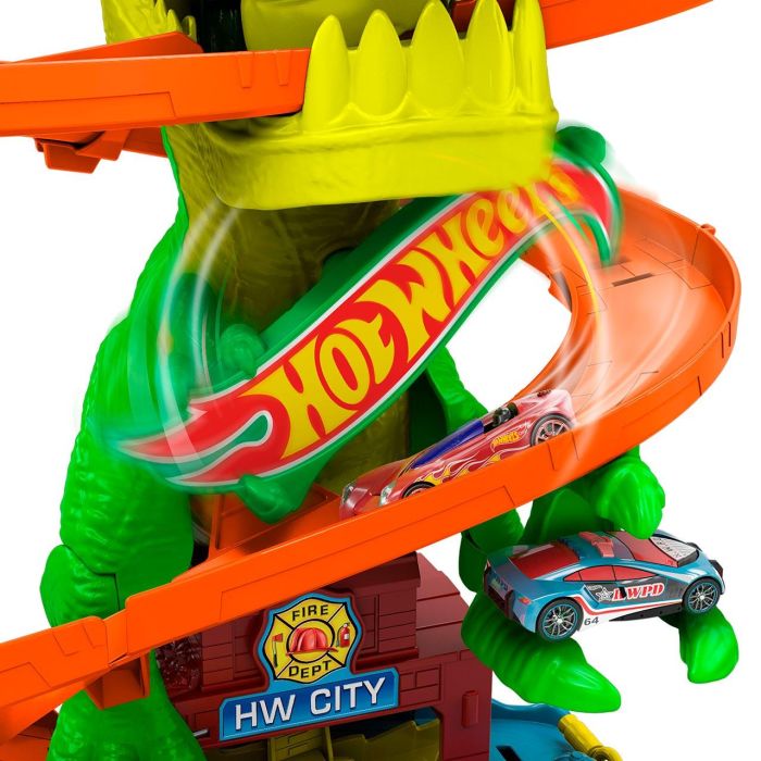 Pista Súper Estación De Bomberos T-Rex Jbm73 Hot Wheels 3