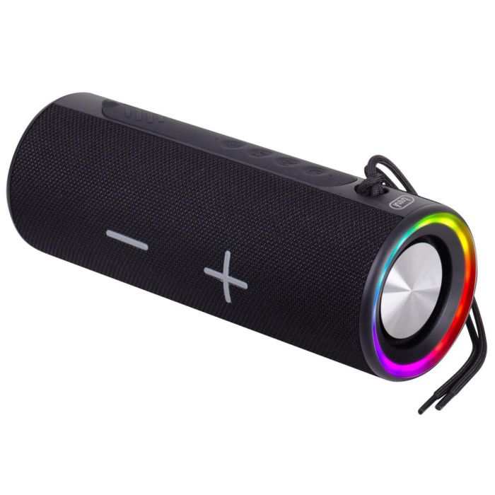 Trevi 0XR8A3500 Altavoz Portátil Estéreo Inalámbrico para fiesta 20W Negro USB-C IPX4 con Micrófono y Lector MicroSD