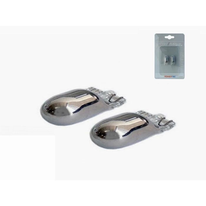 PowerTec Lámpara WY5W T10 12V 5W Wedge Chrome Blister MTECPTZCH28-02B 2