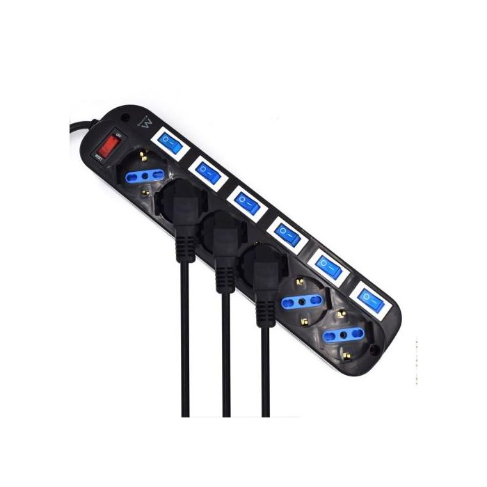 Ewent Regleta de 6 Tomas EW3851 con Interruptores Individuales, Protección Sobretensiones y Seguridad Infantil 4 Ewent Regleta de 6 Tomas EW3851 con Interruptores Individuales, Protección Sobretensiones y Seguridad Infantil 4
