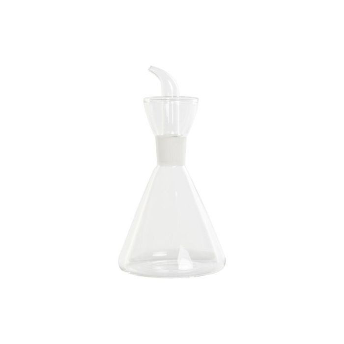 DKD Home Decor Aceitera de Borosilicato Transparente 500ml 11.5 x 22 cm, Apta para Lavavajillas