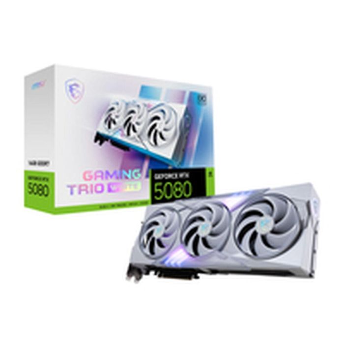 MSI Tarjeta Gráfica GAMING GeForce RTX 5080 16G TRIO OC BLANCA NVIDIA 16 GB GDDR7 33 MSI Tarjeta Gráfica GAMING GeForce RTX 5080 16G TRIO OC BLANCA NVIDIA 16 GB GDDR7 33