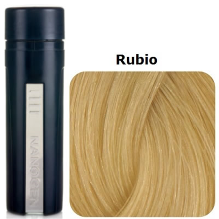 Nanogen Fibras Capilares de Queratina Natural para Disimular Calvicie Rubio 30g - Resistentes al Viento y Sudor