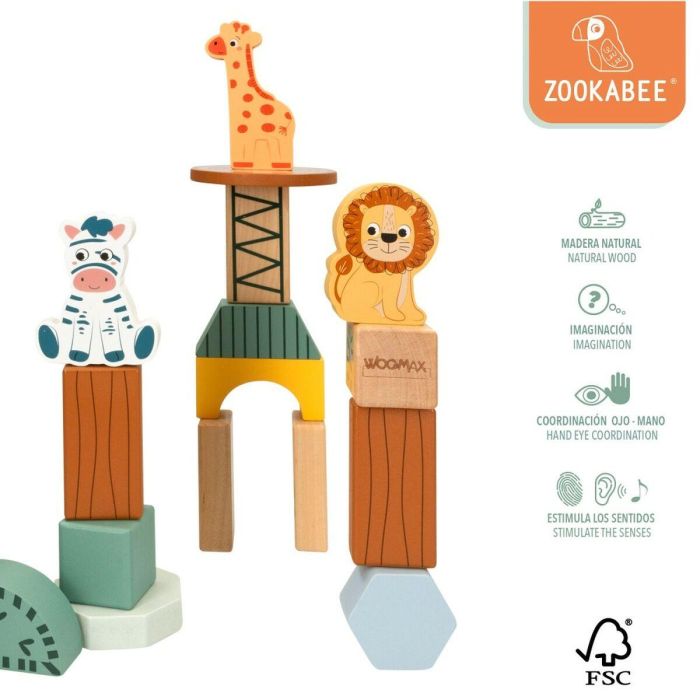 Juego de Construcción Woomax Animales 28 piezas (6 Unidades) 3 Juego de Construcción Woomax Animales 28 piezas (6 Unidades) 3