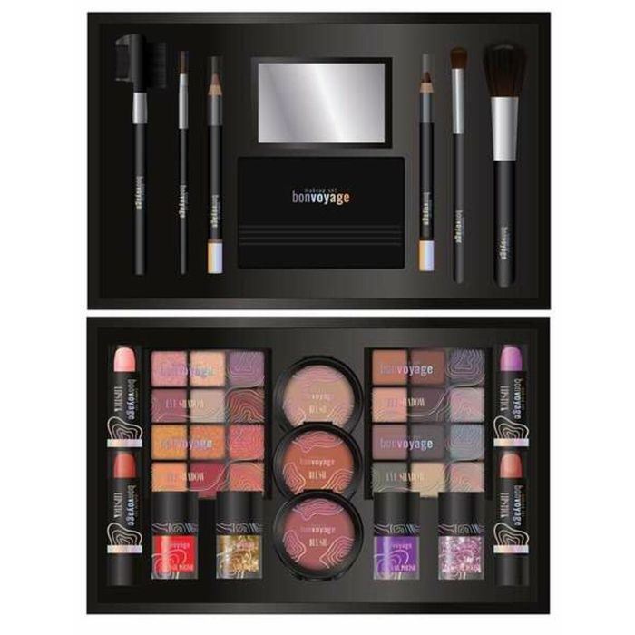 Maletin metalico maquillaje viajel bon voyage. incluye 43 piezas. 25,60x18,50x9,5 cm 1 Maletin metalico maquillaje viajel bon voyage. incluye 43 piezas. 25,60x18,50x9,5 cm 1