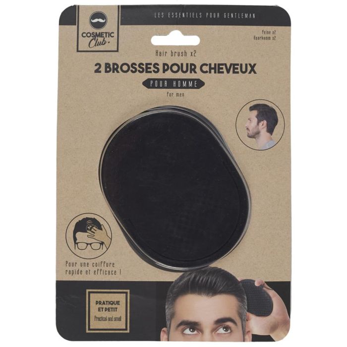 Cosmetic Club Juego De 2 Cepillos Barber Shop Pelo Doma Cabello Corto Mango Ergonómico 0 Cosmetic Club Juego De 2 Cepillos Barber Shop Pelo Doma Cabello Corto Mango Ergonómico 0