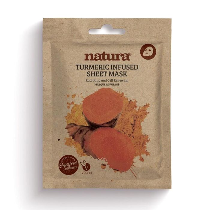 Natura Turmeric Infused Sheet Mask 22 mL Natura