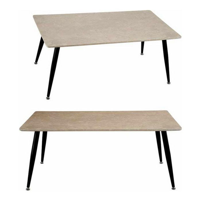 Mesa de Centro Blanco Negro Piedra Metal Melamina Madera MDF 1 Mesa de Centro Blanco Negro Piedra Metal Melamina Madera MDF 1