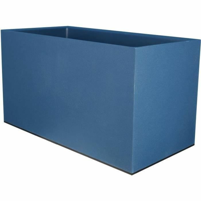 Jardinera rectangular RIVIERA GRANIT - Plástico - 80x40 cm - Azul