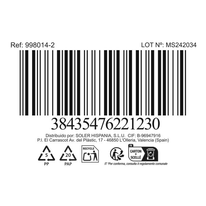 Privilege Pala de Cocina de 33 cm de Acero Inoxidable Qutti (60 Unidades) 2