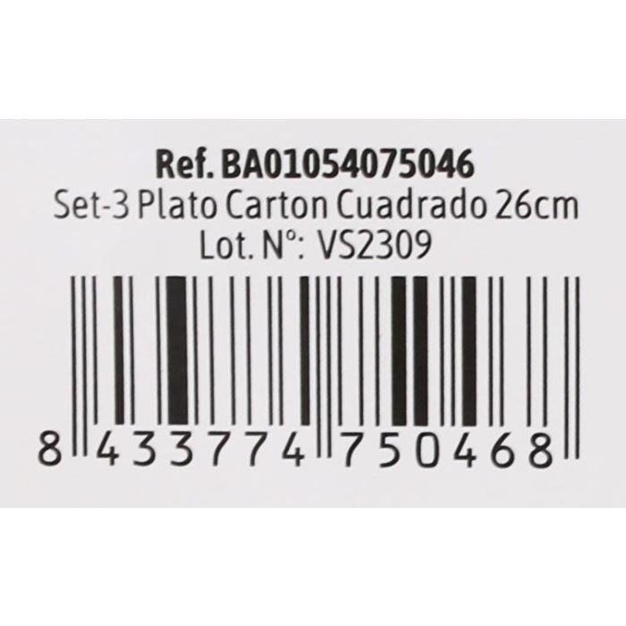 Set de 3 platos cuadrados de cartón con soja, 26 cm - Algon (36 Cajas) 5 Set de 3 platos cuadrados de cartón con soja, 26 cm - Algon (36 Cajas) 5