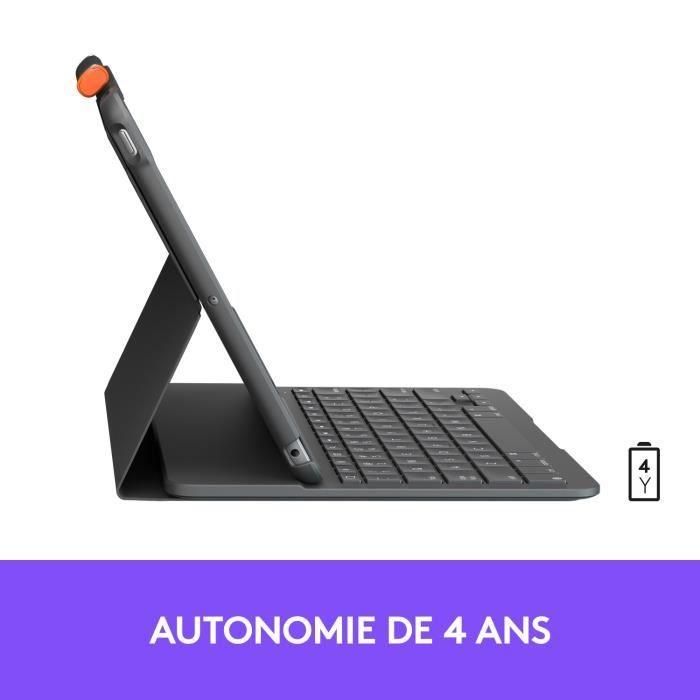 LOGITECH - Funda con teclado Bluetooth para iPad 10.2 (7.ª generación) Slim Folio iPad 10.2 (7.ª, 8.ª y 9.ª generación) - AZERTY - Gris 3 LOGITECH - Funda con teclado Bluetooth para iPad 10.2 (7.ª generación) Slim Folio iPad 10.2 (7.ª, 8.ª y 9.ª generación) - AZERTY - Gris 3
