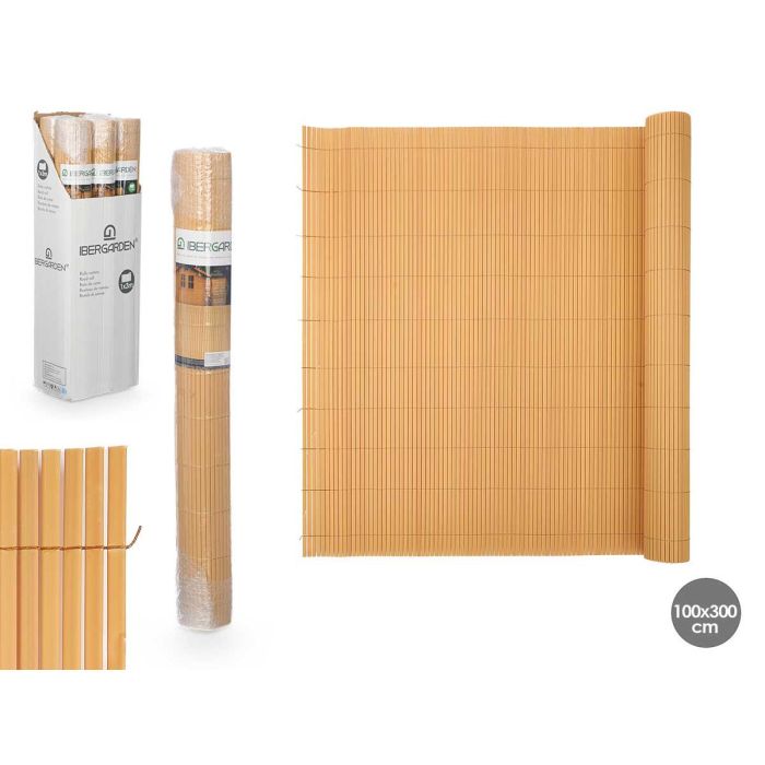Ibergarden Rollo Cañizo Valla Bambú PVC 10x100x10 cm, Beige (6 Unidades) Ibergarden Rollo Cañizo Valla Bambú PVC 10x100x10 cm, Beige (6 Unidades)