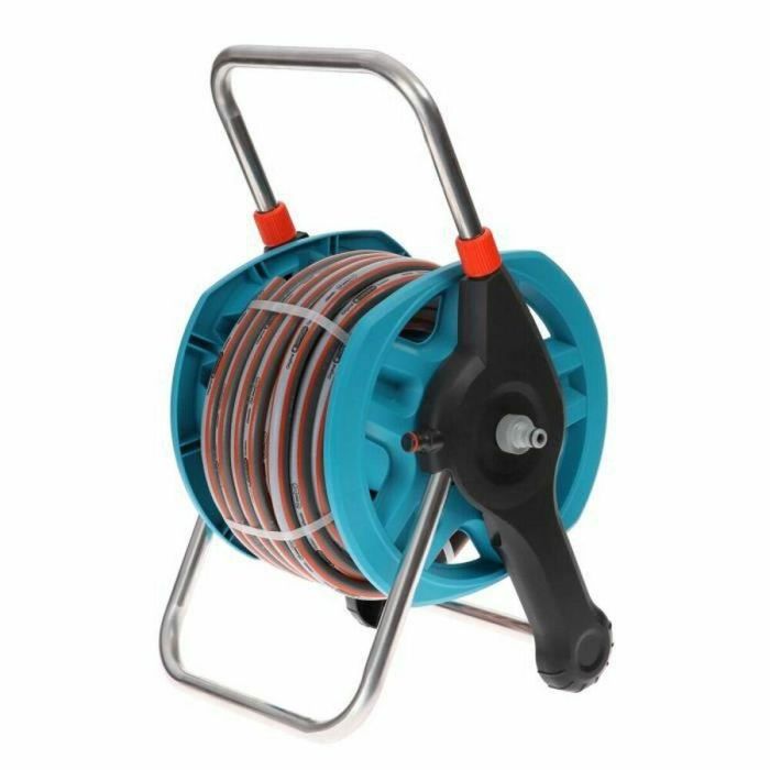 Gardena Enrollador de Manguera Equipado 20m x 13mm - Kit Completo con Conectores, Aquastop y Lanza Multijet 3 Gardena Enrollador de Manguera Equipado 20m x 13mm - Kit Completo con Conectores, Aquastop y Lanza Multijet 3
