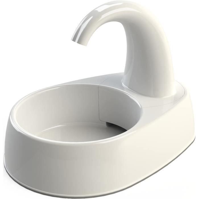 TRIXIE Fuente para beber Curved Stream - Plástico - 2,5L - 25 × 24,5 × 35 cm - Blanco 1