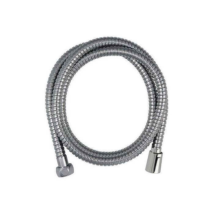 Edouard Rousseau ROU3047404226367 Flexo Ducha 2 m Acero Inoxidable Cromado Doble Grapa, Tuercas Anti-Torsión, Reducción Caudal