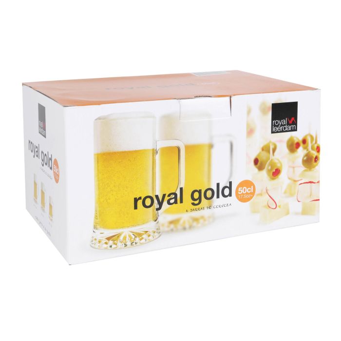 Royal Leerdam Set 6 Jarra Cerveza 50 cl Royal Gold 5