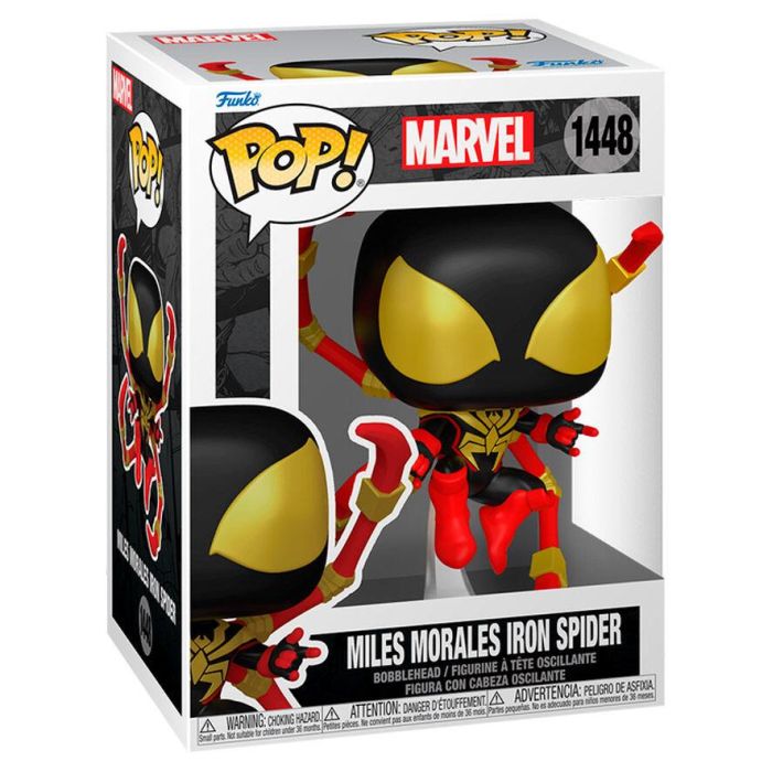 Funko Pop Marvel Spider-Man Comics Miles Morales Iron Spider - Figura de Vinilo 9 cm con Caja Original