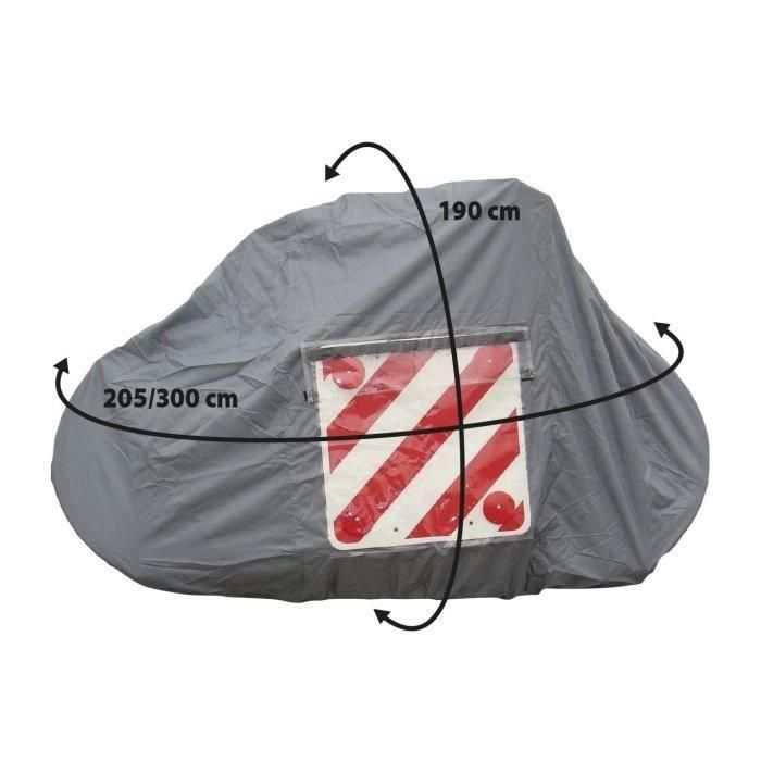 Optima Lona Protectora para 4 Bicicletas Impermeable de Poliéster con Correas Ajustables y Ventana para Señal de Tráfico Optima Lona Protectora para 4 Bicicletas Impermeable de Poliéster con Correas Ajustables y Ventana para Señal de Tráfico