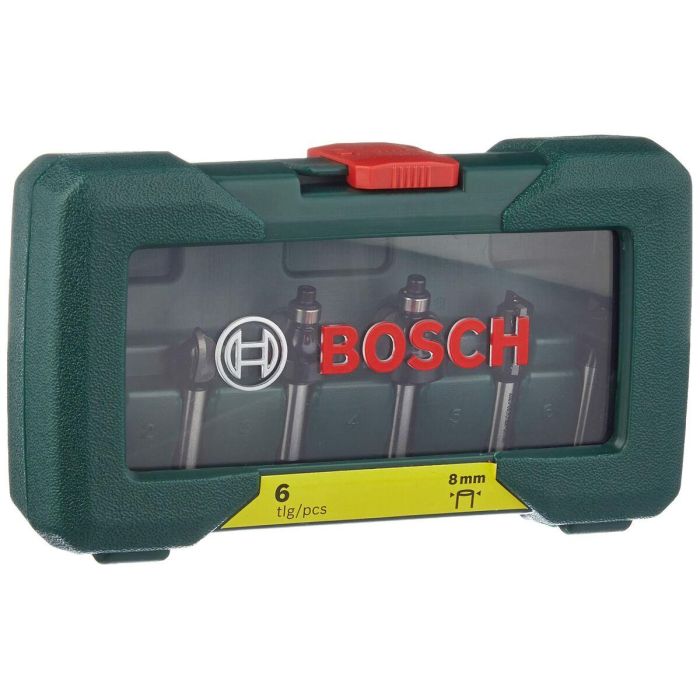 Bosch Caja 6 fresas 8mm para madera maciza, compuesta y sintéticos 5
