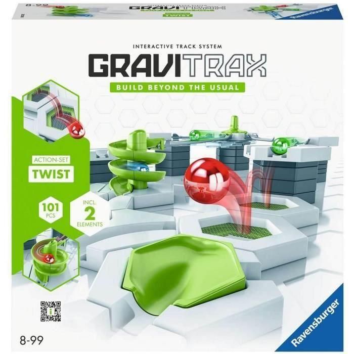 Ravensburger RAV1706375641355 Gravitrax Starter Set Twist, 101 piezas, Circuito de canicas, Juego de construcción, 8 años