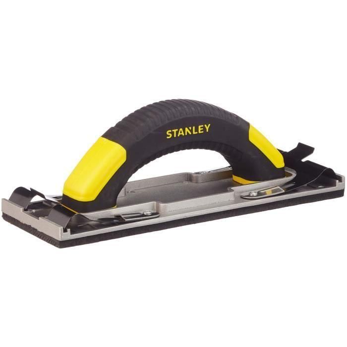 STANLEY Lijadora Manual 230x80mm de Aluminio Acanalado, Fijación Eficiente para Papel/Tela Abrasiva 3