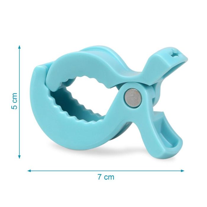 KioKids Pinzas para Muselinas de Bebé para Carrito, Cuna y Silleta, Pack de 4 Unidades, Sujeción Segura y Fuerte, Azules, Material ABS 3 KioKids Pinzas para Muselinas de Bebé para Carrito, Cuna y Silleta, Pack de 4 Unidades, Sujeción Segura y Fuerte, Azules, Material ABS 3