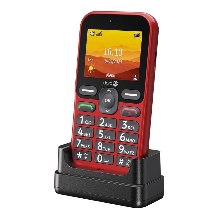 Doro Leva L10 Teléfono Móvil 4G Rojo - Pantalla 2.4", Cámara 2MP, Batería 1150mAh, Dual SIM Doro Leva L10 Teléfono Móvil 4G Rojo - Pantalla 2.4", Cámara 2MP, Batería 1150mAh, Dual SIM