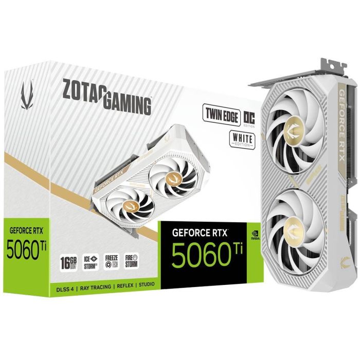 Zotac GeForce RTX 5060 Ti Twin Edge OC White 16GB GDDR7 - Tarjeta Gráfica para Gaming 7