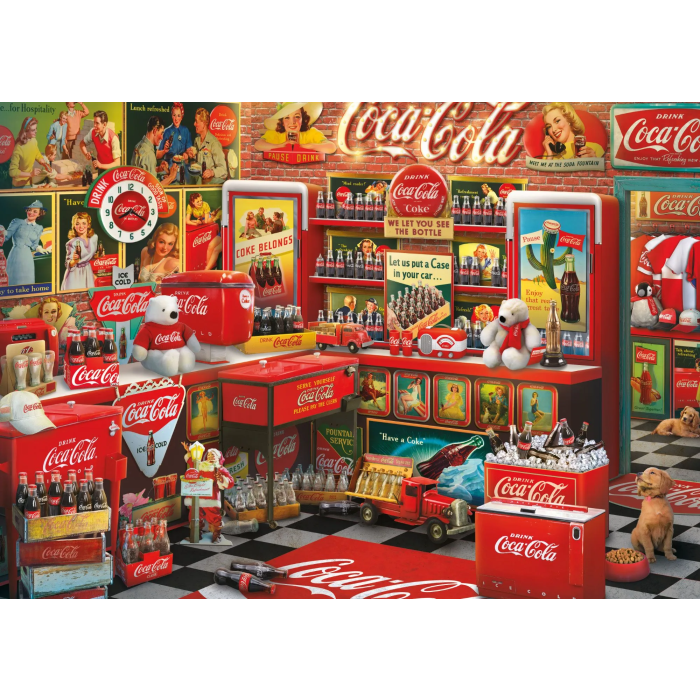 Schmidt Spiele SCH4001504599157 Puzzle 1000 Piezas Coca Cola Nostalgia, para A Partir de 14 Años