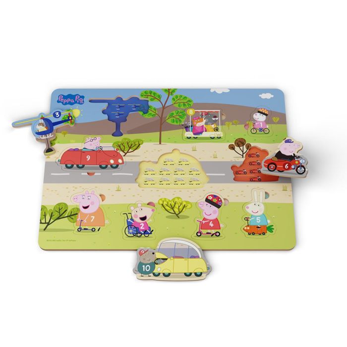 Deqube Peppa Pig Puzzle De Madera Numeros, Rompecabezas Educativo Para Niños A Partir de 2 Años Para Aprender a Contar 0 Deqube Peppa Pig Puzzle De Madera Numeros, Rompecabezas Educativo Para Niños A Partir de 2 Años Para Aprender a Contar 0