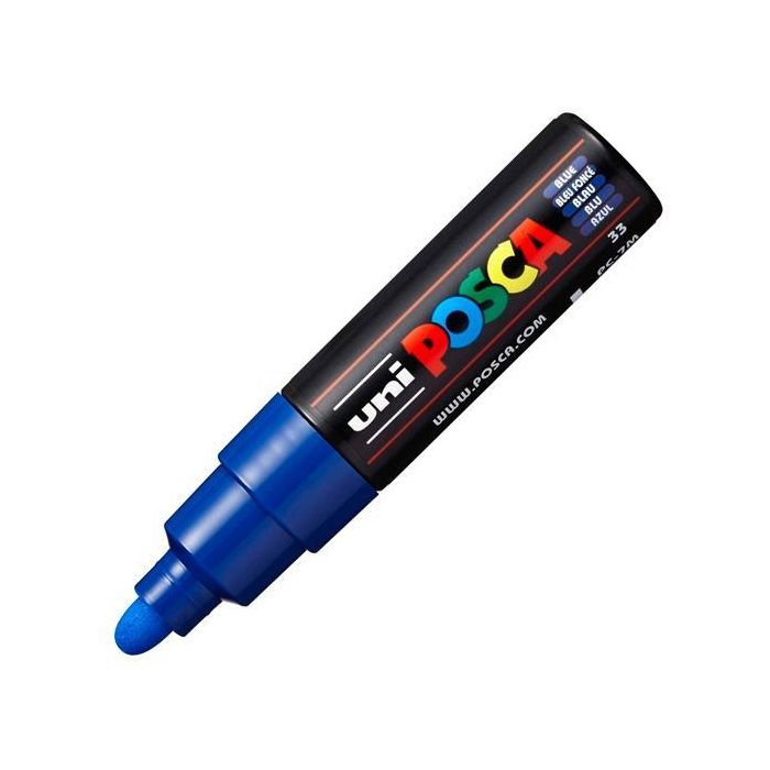 Posca Marcador Pc-7M No Permanente Punta Forma De Bala 4,5-5,5 mm Azul Posca Marcador Pc-7M No Permanente Punta Forma De Bala 4,5-5,5 mm Azul