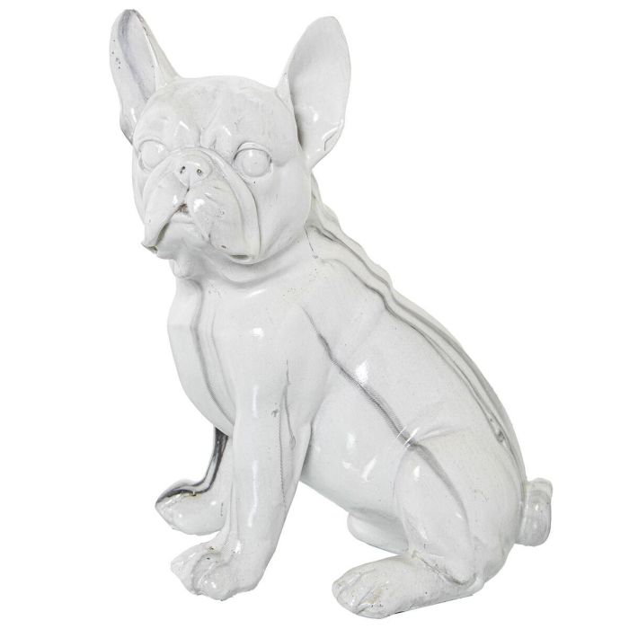 Figura Decorativa Alexandra House Living Plástico Perro 15 x 18 x 23 cm Mármol