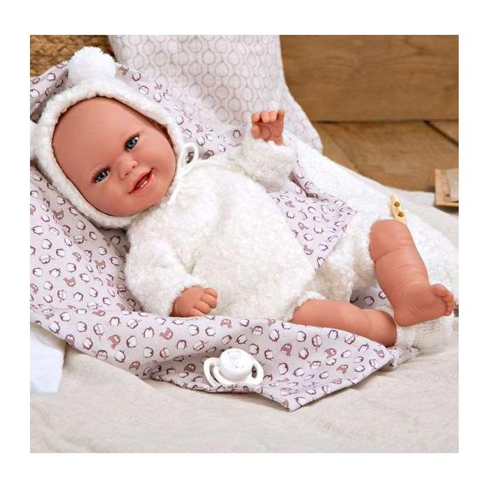 Muñeca elegance 35 cm babyto blanco c/manta (muñeco de peso) 8