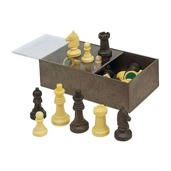 Cayro Accesorios de Repuesto para Piezas de Ajedrez, Caja Organizadora y Almacenamiento de Plástico 19x10x6 cm 1