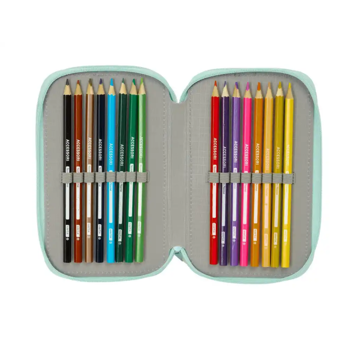 Estuche Escolar con Accesorios Disney Azul 12,5 x 19,5 x 5,5 cm 37 Piezas 4