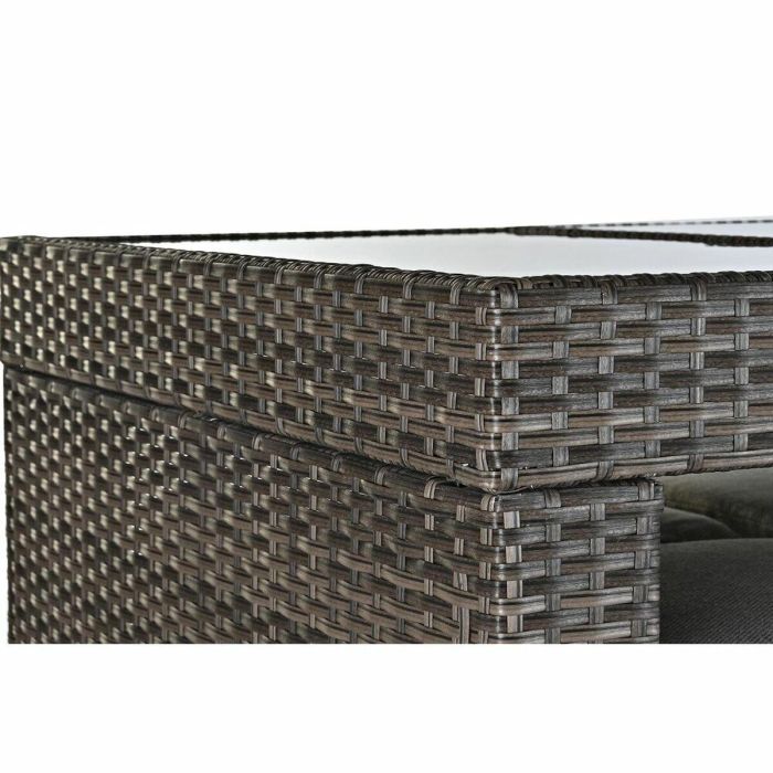 Mesa Bar Terraza Y Jardin DKD Home Decor Marron Claro 80 x 100 x 143 cm Set de 7 1