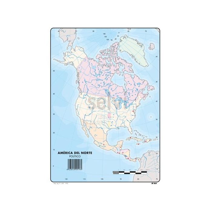 Selvi Mapa Mudo Político De America Del Norte A4 -50U- Selvi Mapa Mudo Político De America Del Norte A4 -50U-
