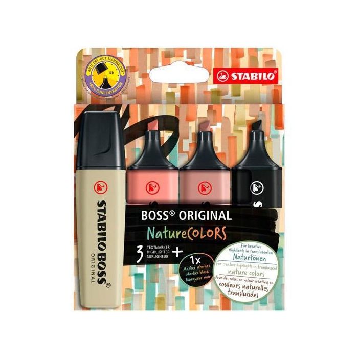Stabilo Marcador Boss Original Naturecolors Colores Surtidos Estuche 3+1 Ud Stabilo Marcador Boss Original Naturecolors Colores Surtidos Estuche 3+1 Ud