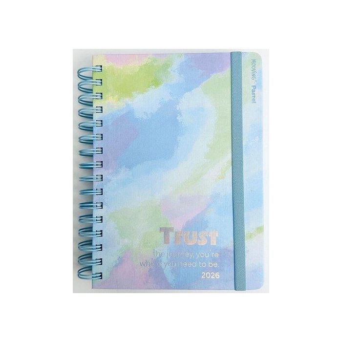 Agenda Anual (2026) Mooving Pastel Wire-O Tapa Extra Con Goma 150X210 D/P Surtido (2 Mod.)