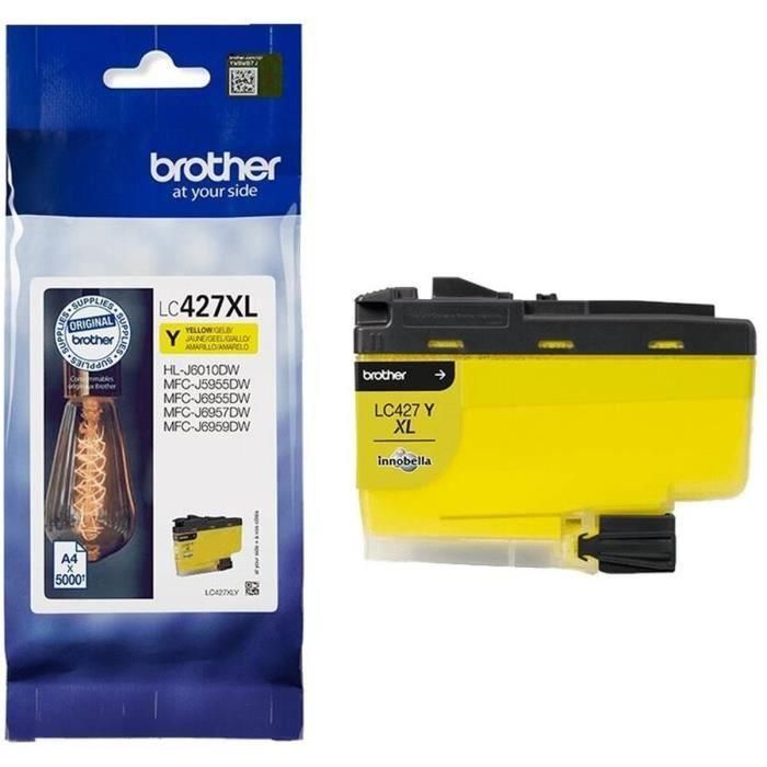 BROTHER cartucho de tinta amarillo de larga duracion para la mfcj5955dw y mfcj6955dw/LC427XLY 1 BROTHER cartucho de tinta amarillo de larga duracion para la mfcj5955dw y mfcj6955dw/LC427XLY 1