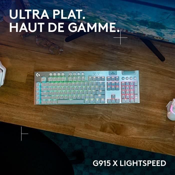 Logitech G LOG5099206121324 Teclado Gaming G915 X Inalámbrico Interruptor Táctil AZERTY Blanco 1