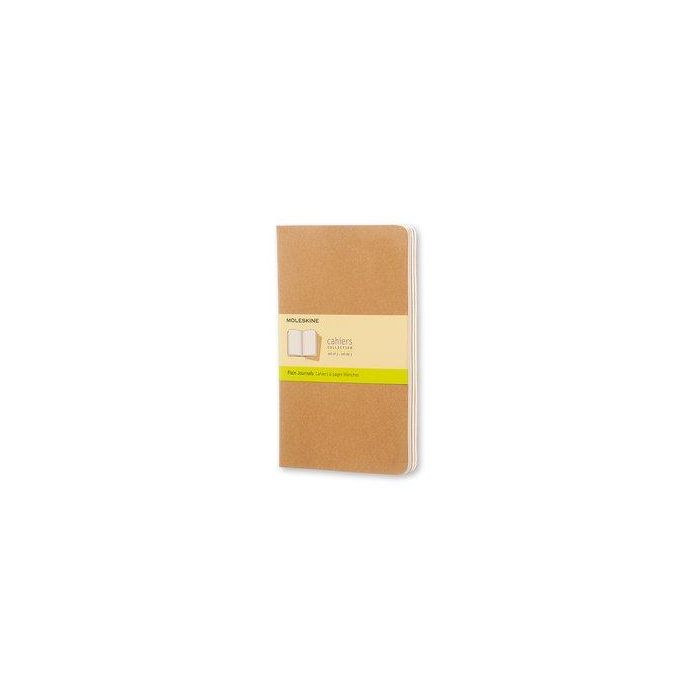 Cuaderno Moleskine Cahier 13X21 80H Lisa Marron Kraft Set De 3