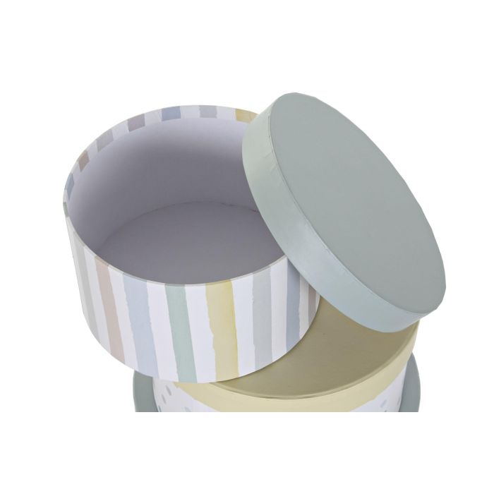 DKD Home Decor Caja Atlantico Set de 10 Azul Marino Blanco 37.5 x 18 x 37.5 cm 3