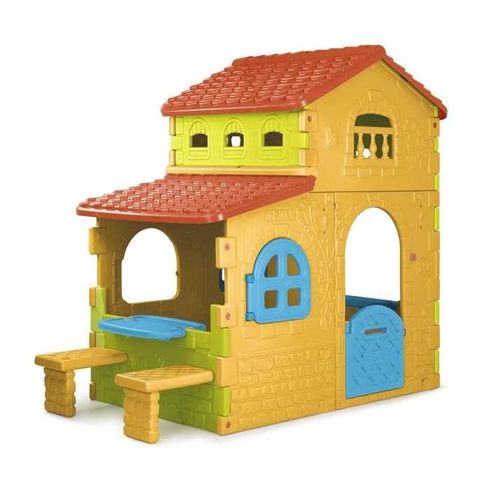 Feber Casa Super Villa 180x110x206 cm con sonidos, pilas LR44 incluidas, para niños de 3 a 10 años