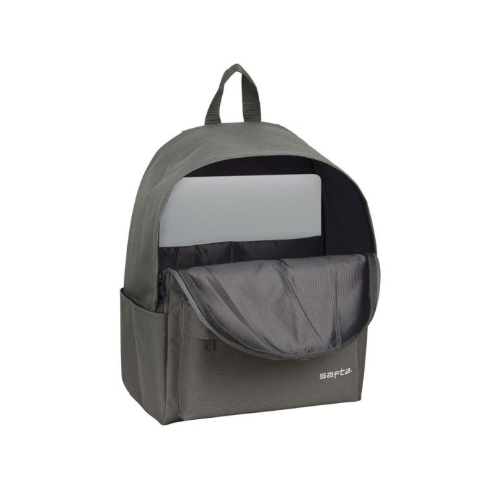 Cartera Escolar Safta Day Pack Ordenador 14,1-' Basic Gris 310x160x400 mm 4