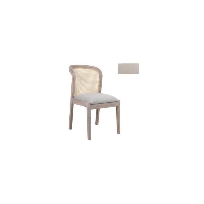 DKD Home Decor Silla Moderna Abeto Poliéster Gris Claro 61 x 86 x 46 cm – Altura Asiento 50cm Desmontable