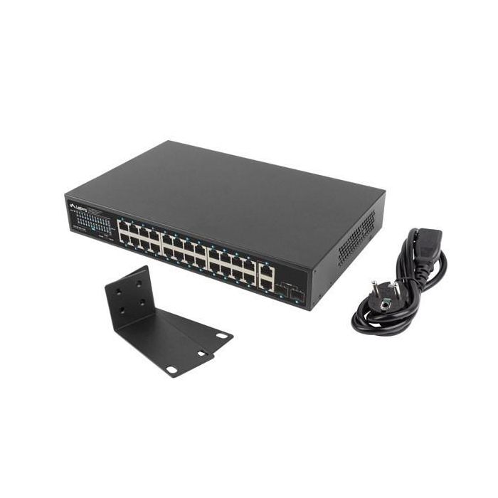 Lanberg RSGE-24P-2GE-2S-360 Switch No administrado 24 puertos RJ-45 Ethernet 1 Lanberg RSGE-24P-2GE-2S-360 Switch No administrado 24 puertos RJ-45 Ethernet 1