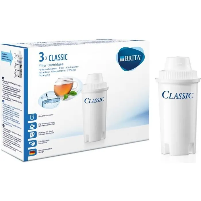 Brita Pack de 3 cartuchos de filtro blanco clásico 0 Brita Pack de 3 cartuchos de filtro blanco clásico 0