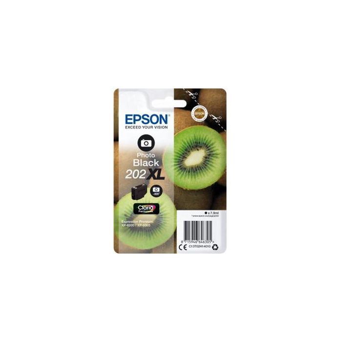 Epson C132H14010 Cartucho Tinta Negro 202XL Claria Premium Ink para Impresoras Epson XP-6000/XP-6005